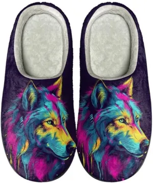 Women's Butterfly Comfy Slipper Anti Slip Hawaii Mandala Plush Bedroom Shoes Winter Warm Non-Slip On House Shoes