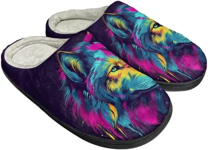 Women's Butterfly Comfy Slipper Anti Slip Hawaii Mandala Plush Bedroom Shoes Winter Warm Non-Slip On House Shoes