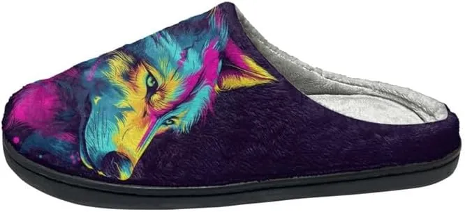 Women's Butterfly Comfy Slipper Anti Slip Hawaii Mandala Plush Bedroom Shoes Winter Warm Non-Slip On House Shoes