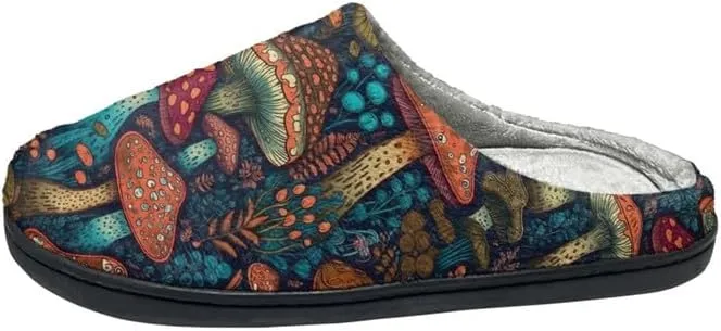 Women's Butterfly Comfy Slipper Anti Slip Hawaii Mandala Plush Bedroom Shoes Winter Warm Non-Slip On House Shoes