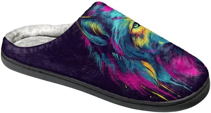 Women's Butterfly Comfy Slipper Anti Slip Hawaii Mandala Plush Bedroom Shoes Winter Warm Non-Slip On House Shoes