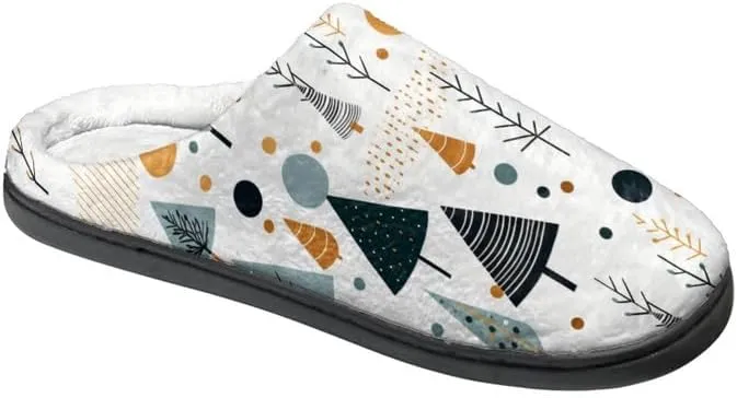 Women's Christmas Comfy Slipper Anti Slip Galaxy Dog Daisy Plush Bedroom Shoes Winter Warm Non-Slip On House Shoes
