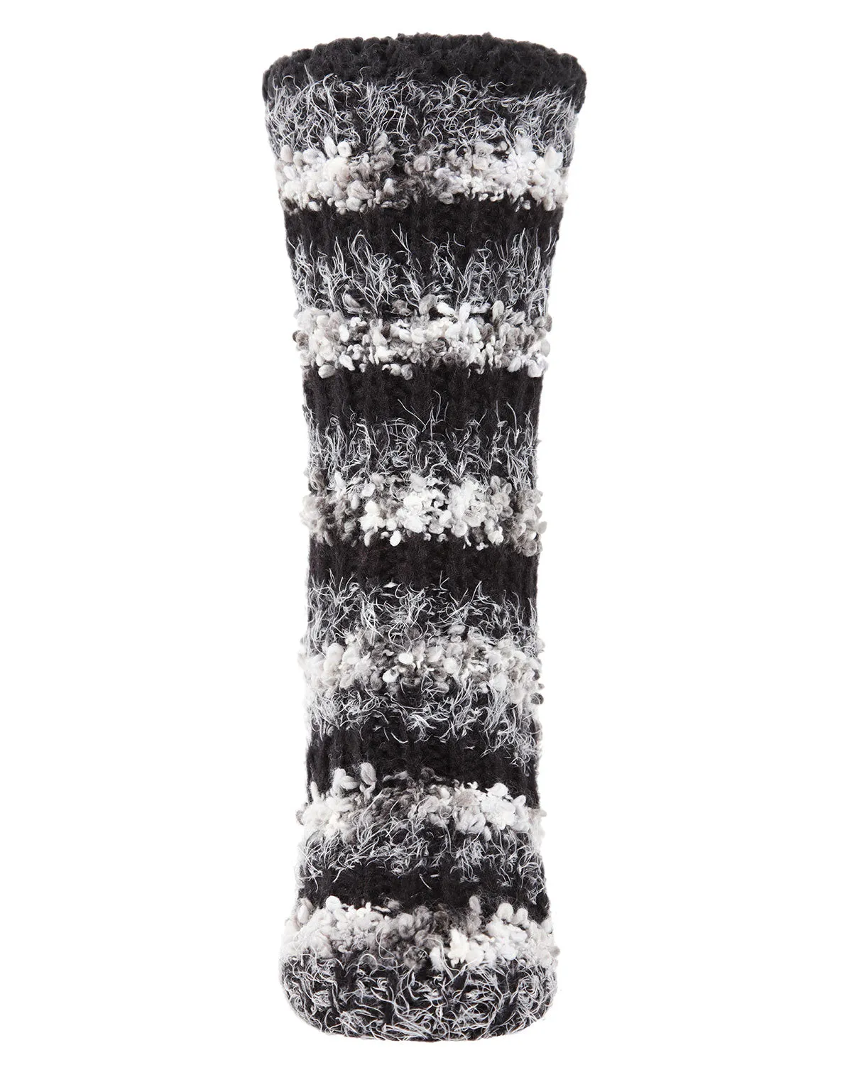Women's Chunky Striped Knit Plush Lined Slipper Socks