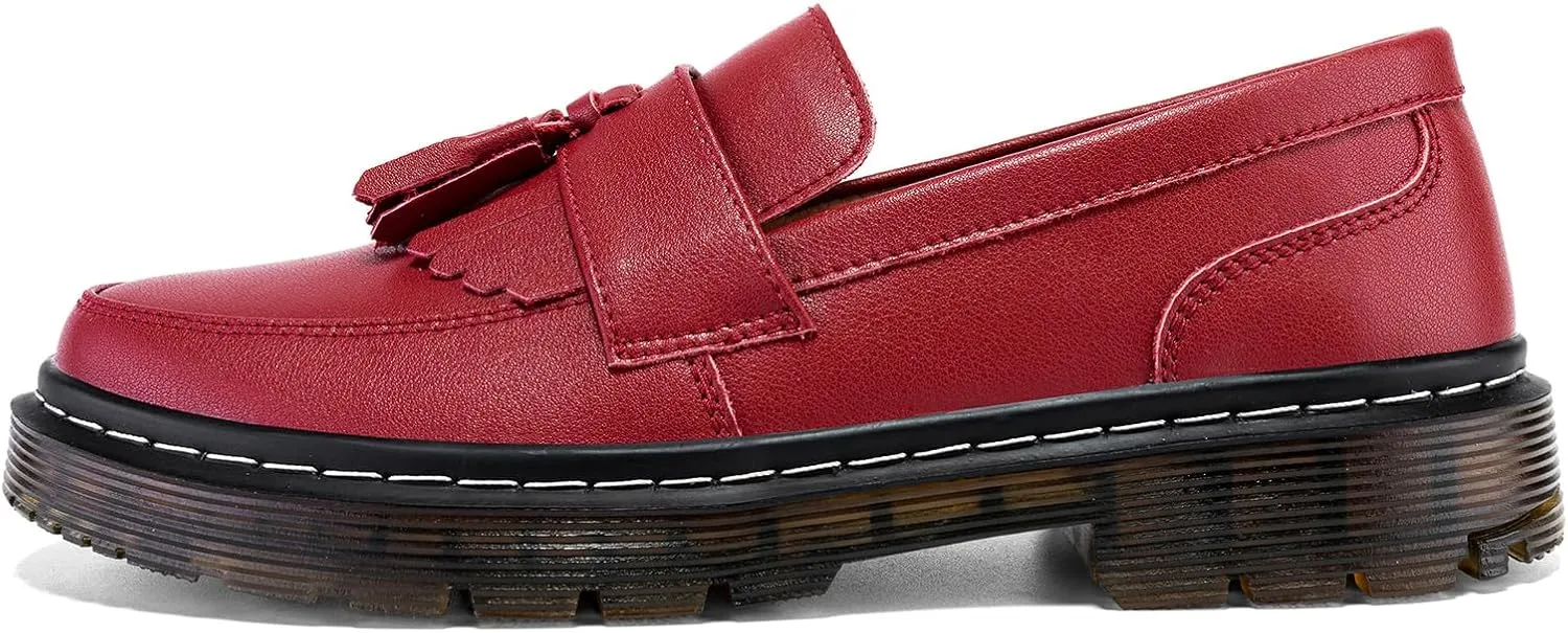 Women's Classic Penny Loafer Platform Chunky Heel Loafer for Women Comfortable Womens Business Casual Shoes