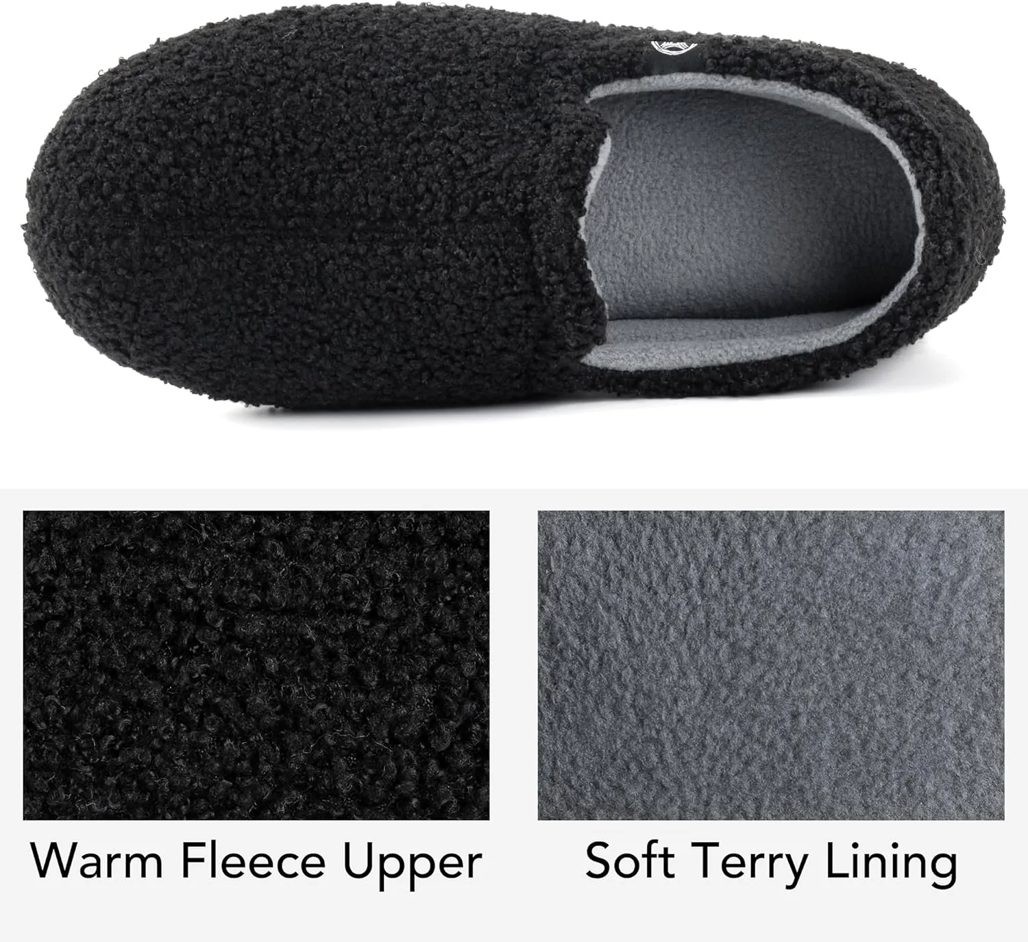 Women's Closed Back Fleece Slipper with Memory Foam
