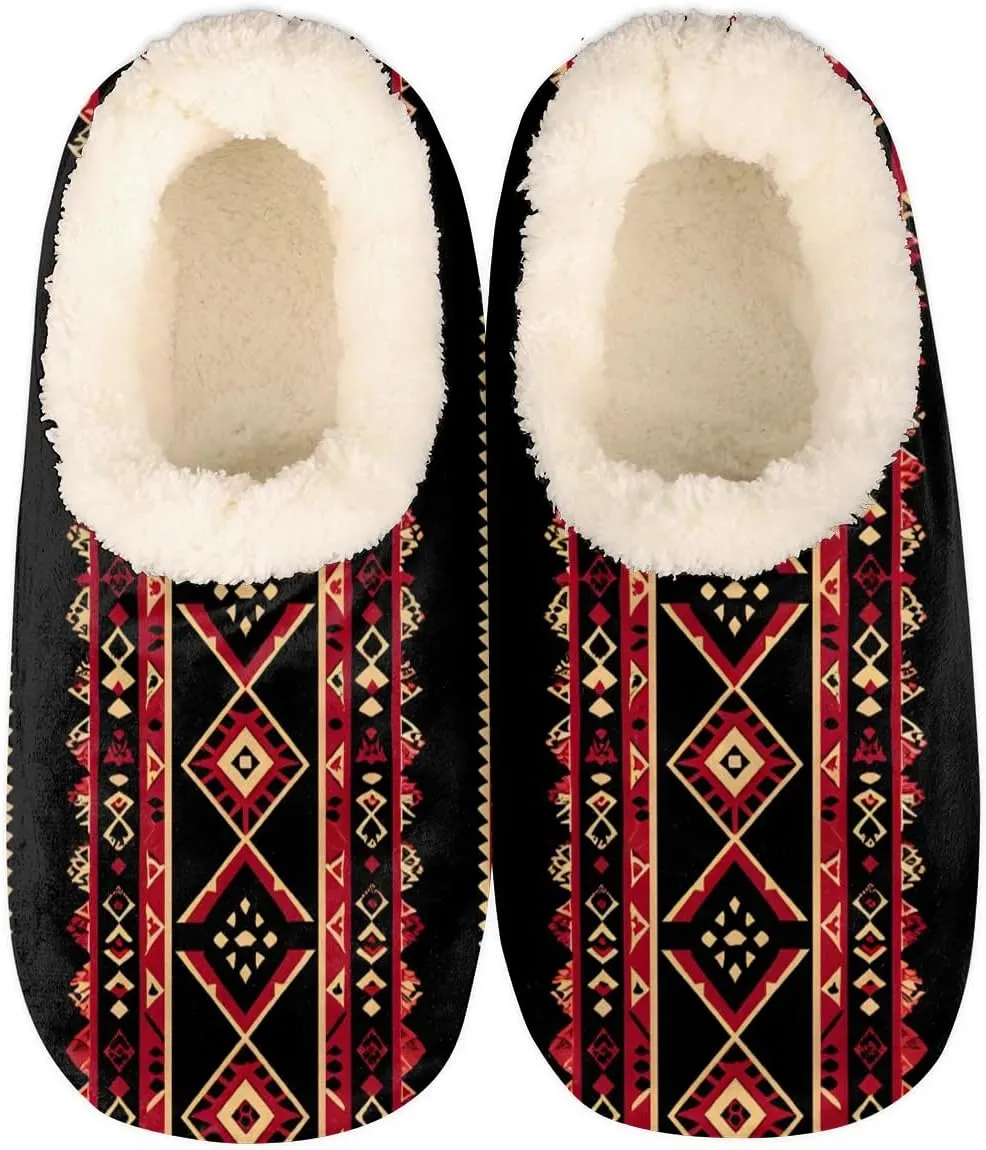 Women's Closed Back House Slippers Soft Cozy Indoor Winter Bedroom Shoes Fuzzy Fleece Warm Home Slippers with Anti-Slip Rubber Sole