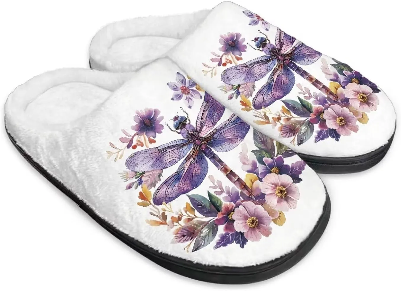 Women's Cotton Slipper Warm Cozy Fuzzy Furry Winter Slipper Non-Slip Plush House Slipper for Women US 3-13