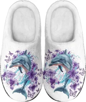 Women's Cotton Slipper Warm Cozy Fuzzy Furry Winter Slipper Non-Slip Plush House Slipper for Women US 3-13