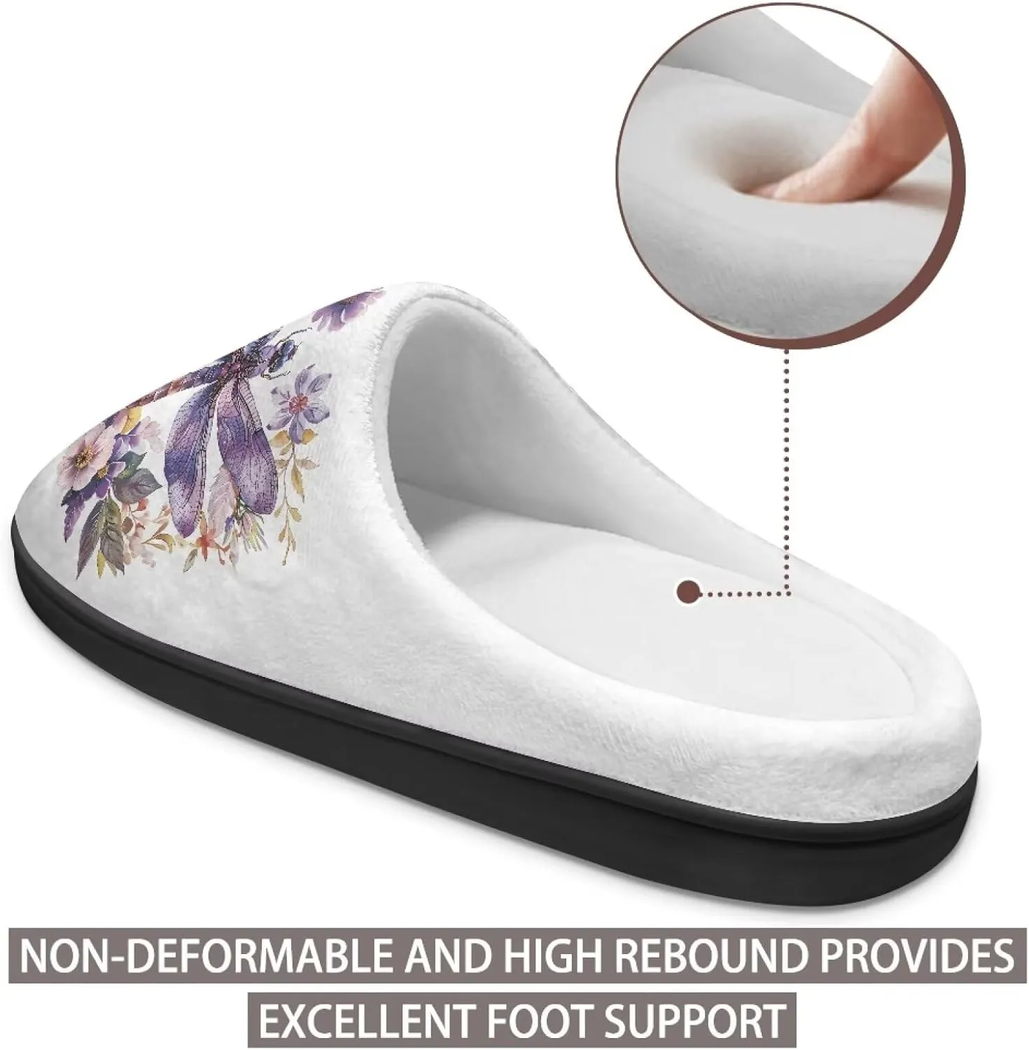 Women's Cotton Slipper Warm Cozy Fuzzy Furry Winter Slipper Non-Slip Plush House Slipper for Women US 3-13