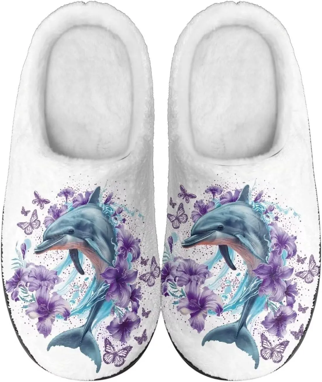 Women's Cotton Slipper Warm Cozy Fuzzy Furry Winter Slipper Non-Slip Plush House Slipper for Women US 3-13