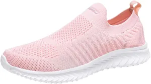 Womens Flat Slip On Sneakers Casual Walking Shoes Lightweight Canvas Comfortable Elastic Non Slip Loafers