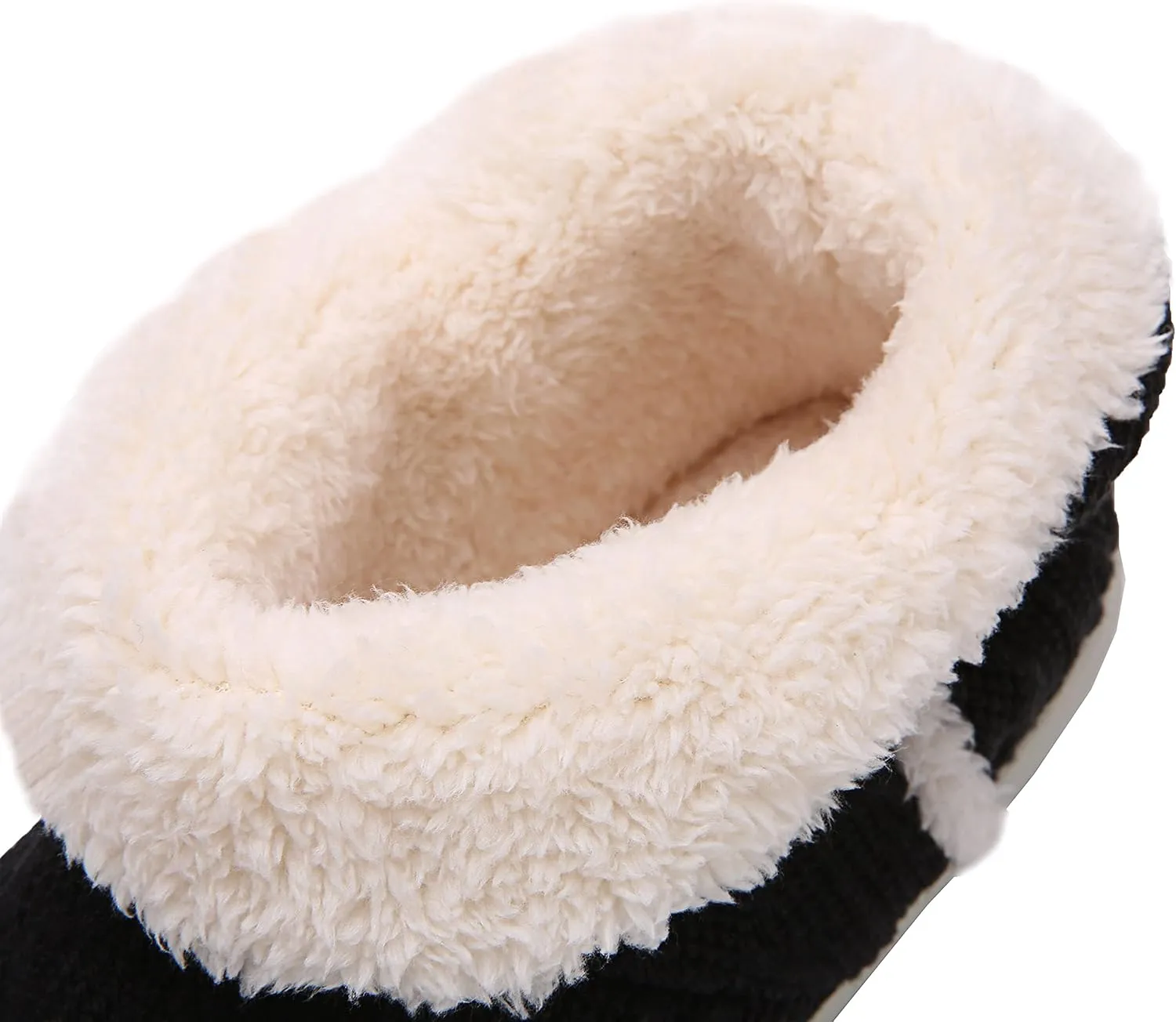 Women's Fluffy Winter Warm Knit Slippers with Memory Foam