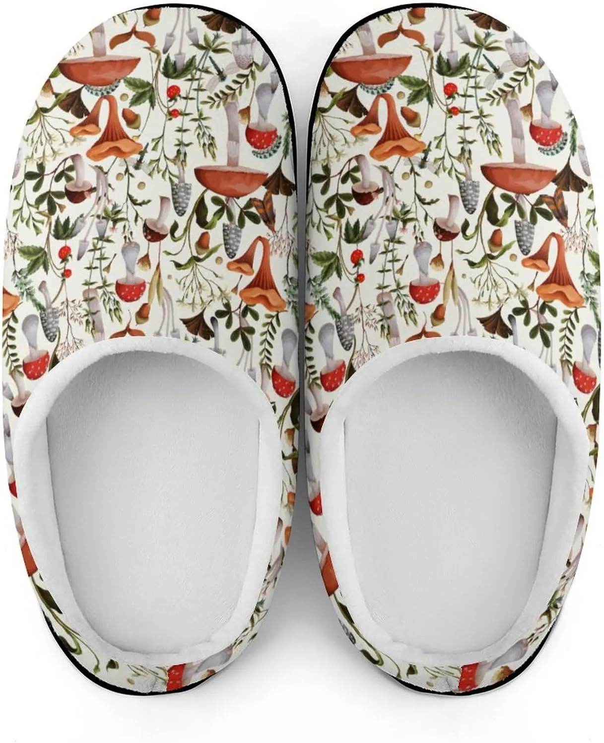 Womens Halloween Cotton Slippers Ladies Home Slippers Memory Foam Clog Slipper Non-Slip Sole Warm Indoor Outdoor Shoes
