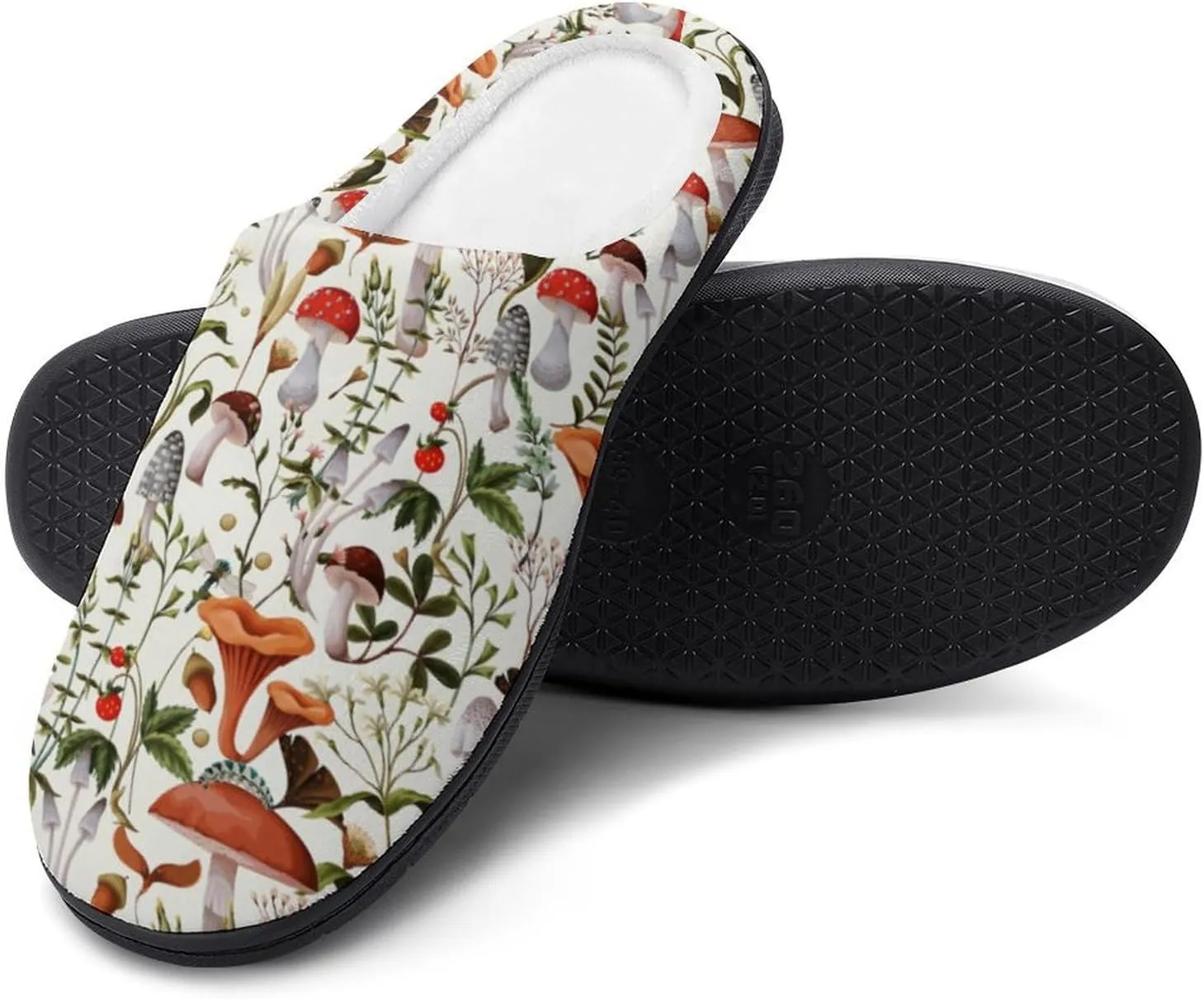 Womens Halloween Cotton Slippers Ladies Home Slippers Memory Foam Clog Slipper Non-Slip Sole Warm Indoor Outdoor Shoes