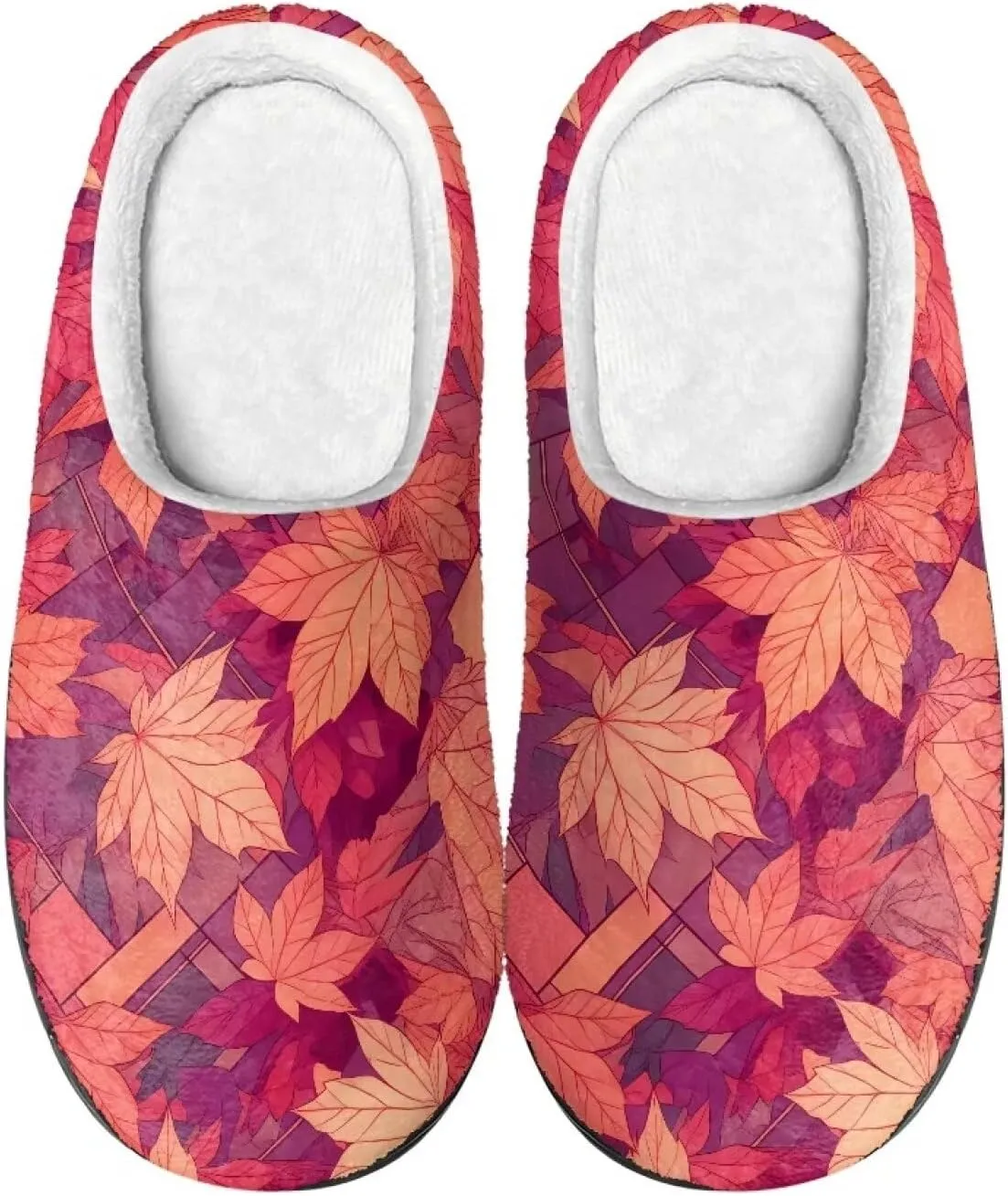 Womens Hawaii Cozy&Warm Printed Slipper with Halloween Cow Spot Grippers Cozy and Fun House Slippers for Women