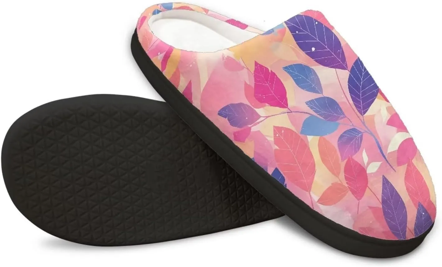 Womens Hawaii Cozy&Warm Printed Slipper with Halloween Cow Spot Grippers Cozy and Fun House Slippers for Women