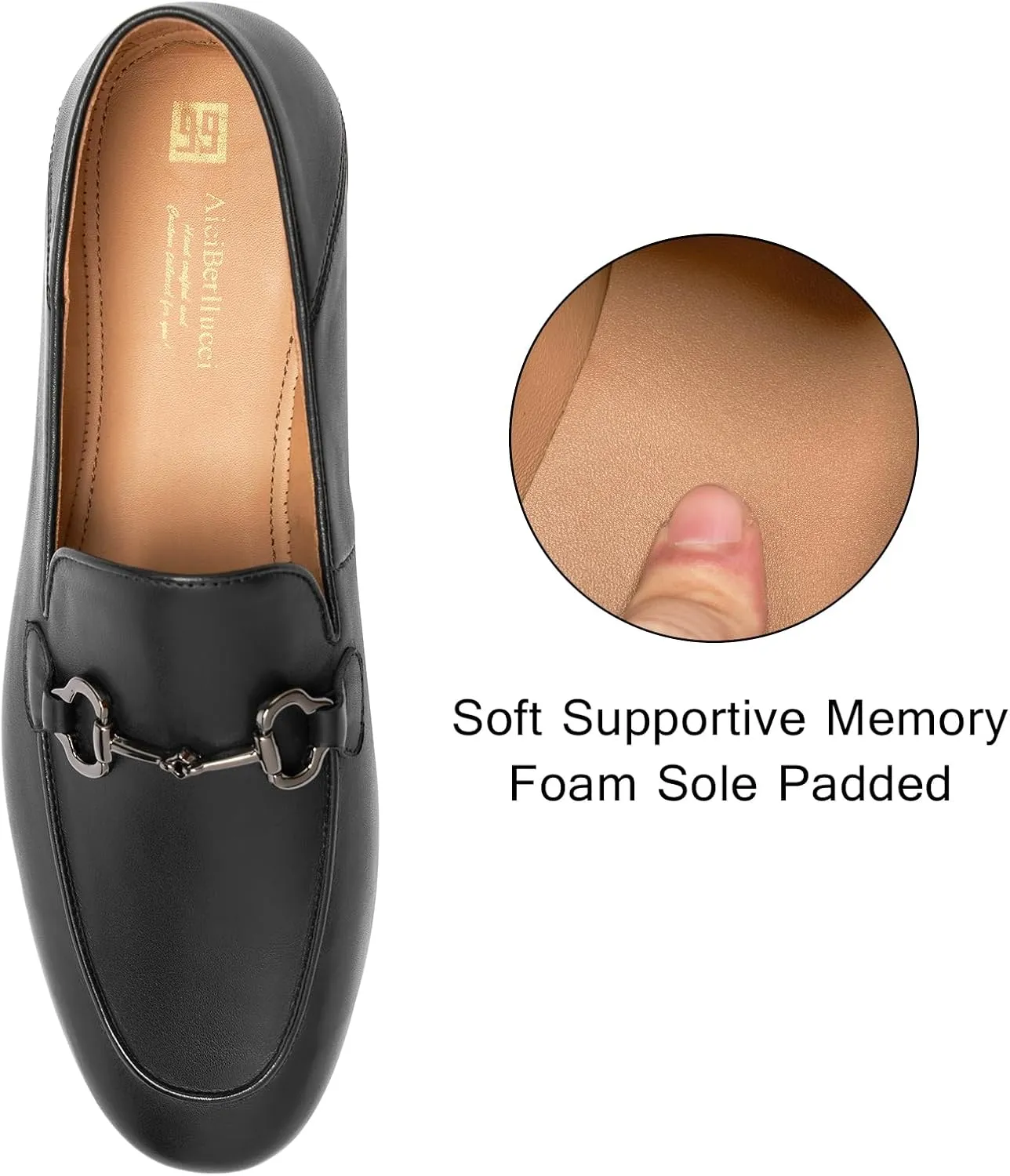 Women's Leather Loafer,Casual Ballet Loafers Shoes,Sleek Loafers Slip on Shoes for Women,Soft Comfort Ballerina Flat Shoes for Ladies