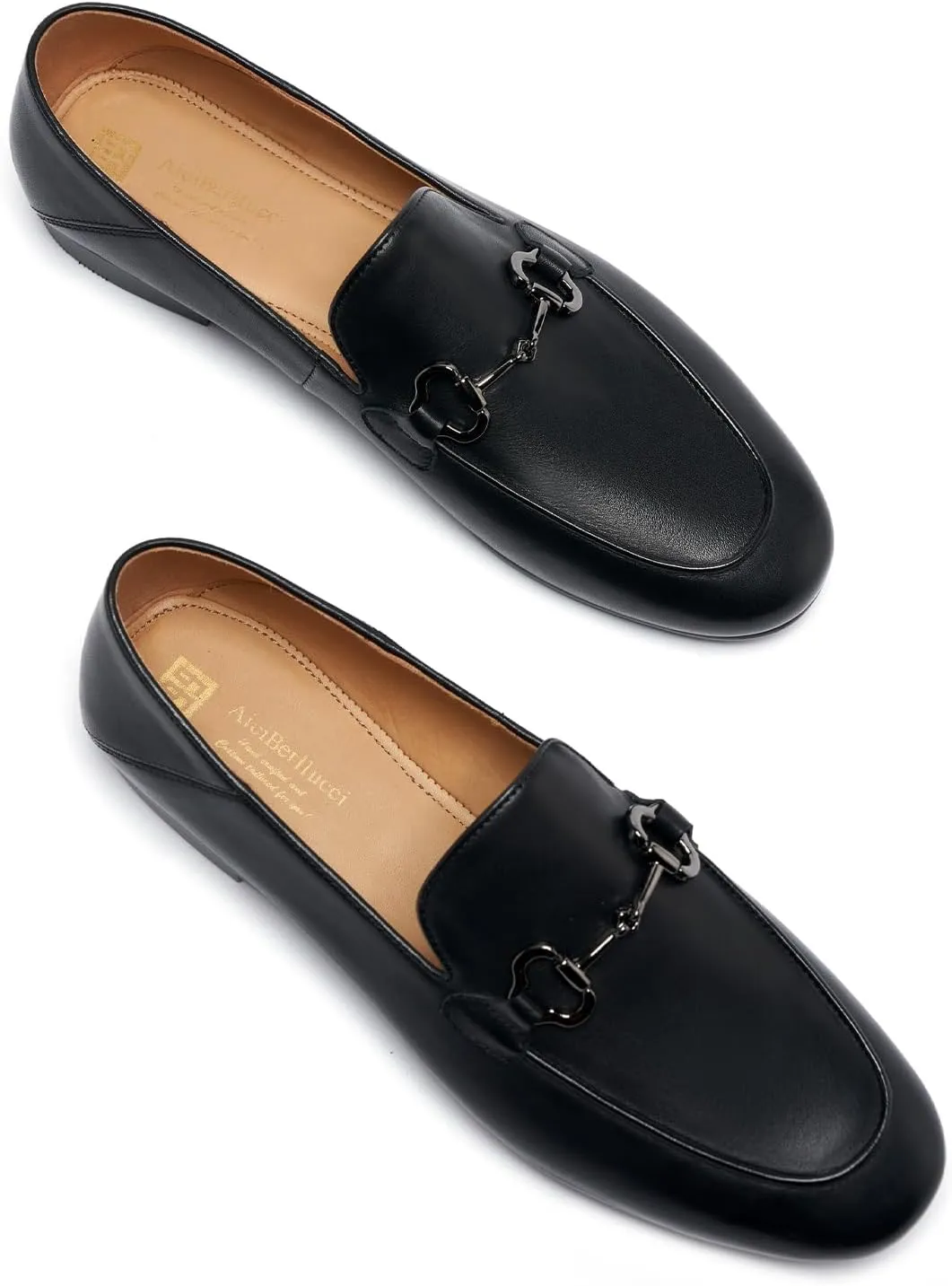 Women's Leather Loafer,Casual Ballet Loafers Shoes,Sleek Loafers Slip on Shoes for Women,Soft Comfort Ballerina Flat Shoes for Ladies