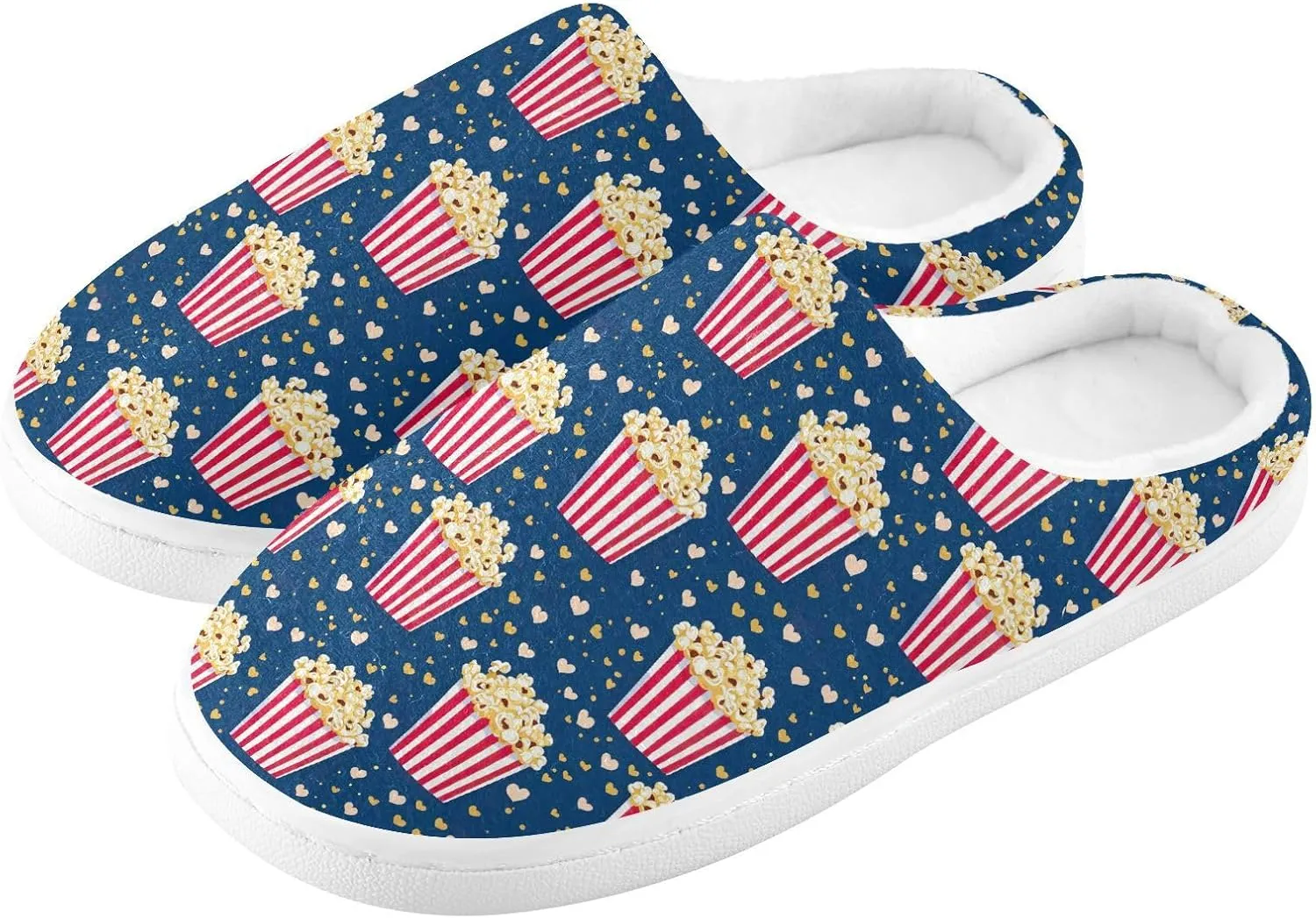 Women's Men's Slippers Memory Foam Fluffy Fuzzy Slipper Fleece Comfy Warm Slip On Winter Bedroom House Shoes for Outdoor Indoor Travel