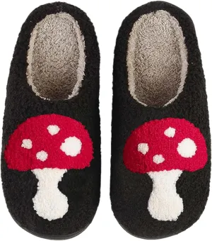 Womens Mens Slippers Retro Memory Foam Cute Cartoon Plush Fluffy Warm Fur Lined slippers Indoor House Home Winter Shoes