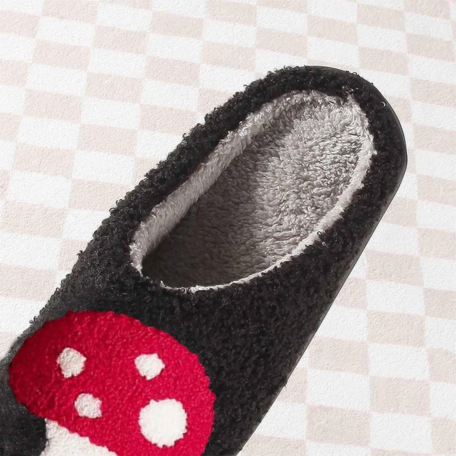 Womens Mens Slippers Retro Memory Foam Cute Cartoon Plush Fluffy Warm Fur Lined slippers Indoor House Home Winter Shoes