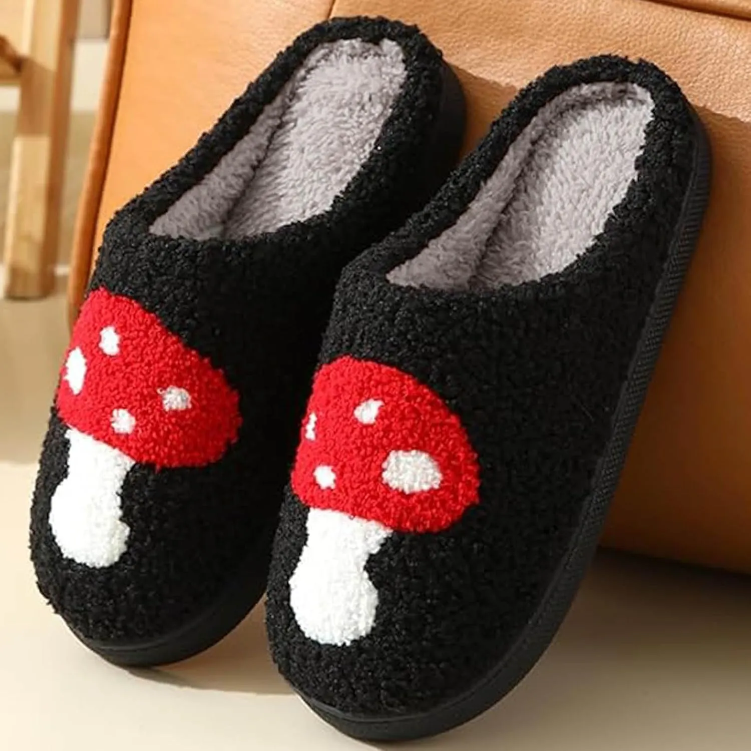 Womens Mens Slippers Retro Memory Foam Cute Cartoon Plush Fluffy Warm Fur Lined slippers Indoor House Home Winter Shoes