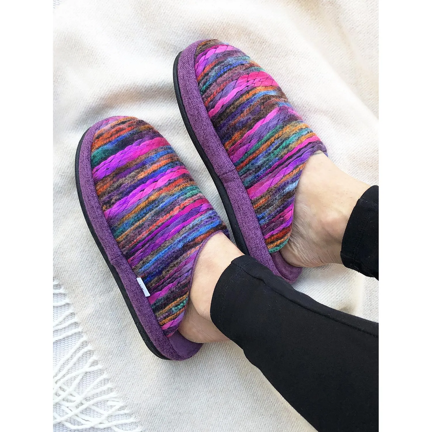 Women's Naot Recline Purple Fabric