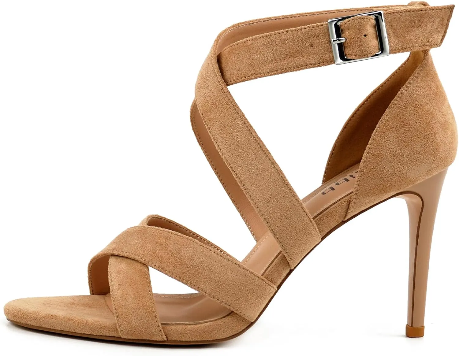 Women's Open Toe Strap Sandals With Round Toe And Slim Heels Ankle Strap With Roman High Heels Dress Party Holiday High Heels Sandals