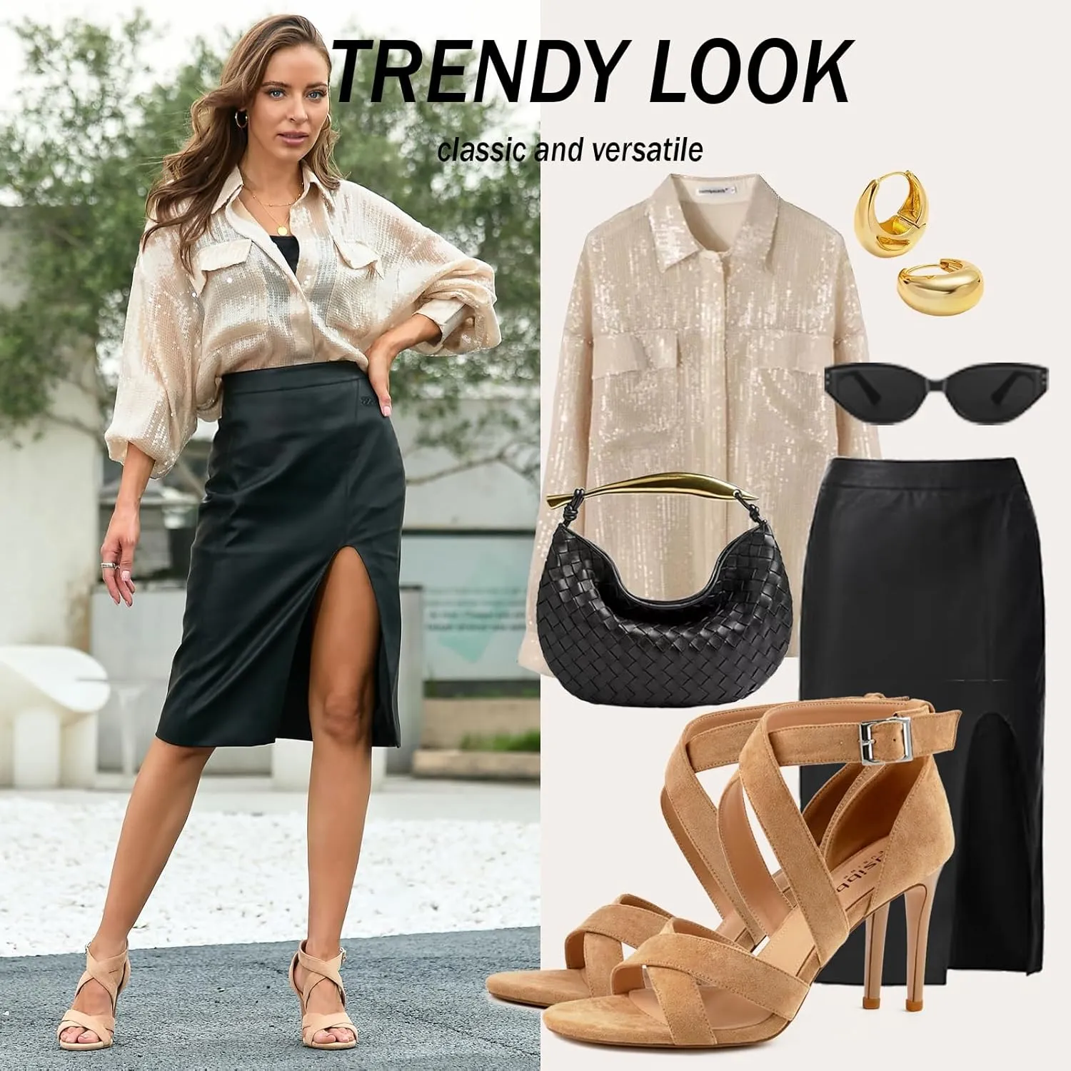 Women's Open Toe Strap Sandals With Round Toe And Slim Heels Ankle Strap With Roman High Heels Dress Party Holiday High Heels Sandals