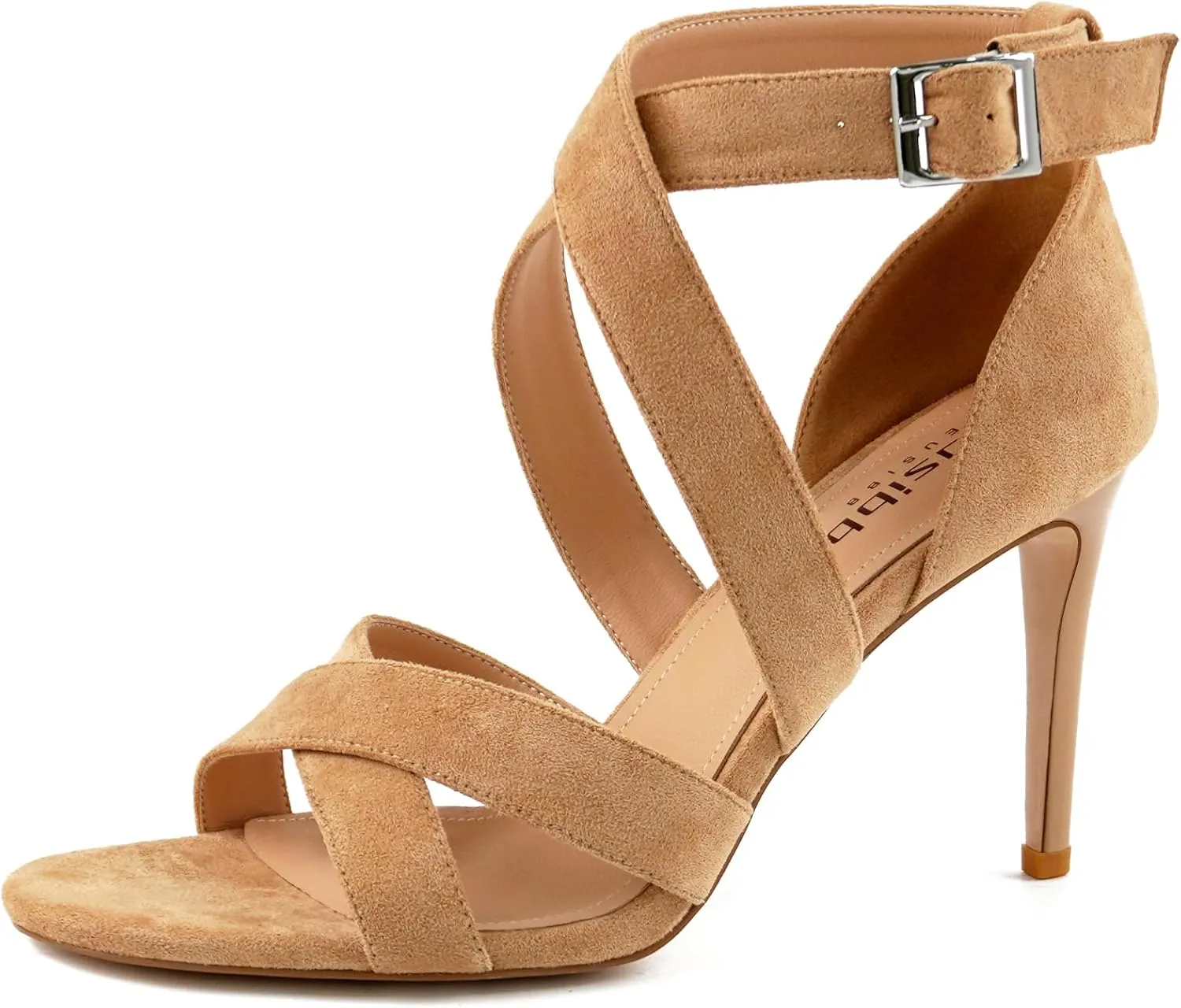 Women's Open Toe Strap Sandals With Round Toe And Slim Heels Ankle Strap With Roman High Heels Dress Party Holiday High Heels Sandals