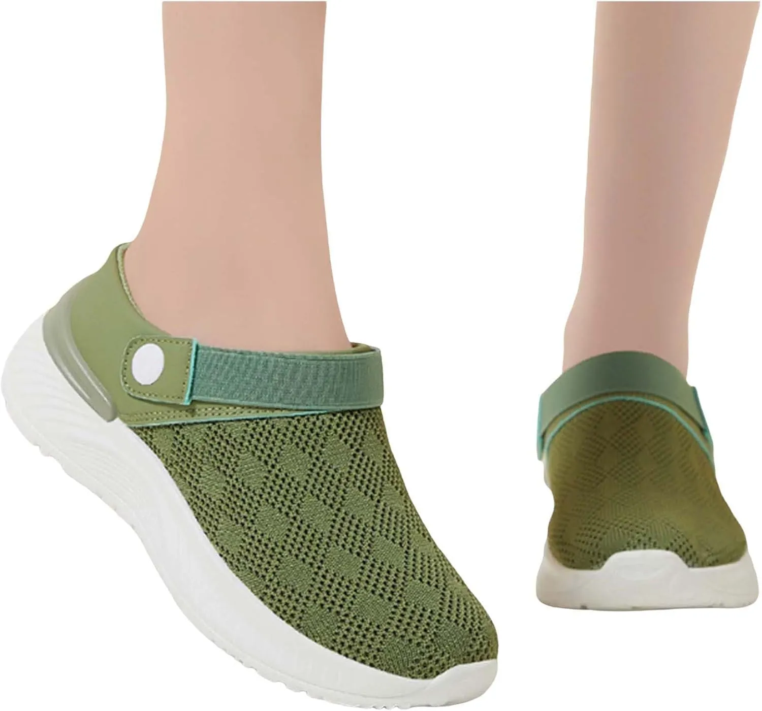 Women's Orthopedic Sandals Summer Breathable Mesh Hollow Out Walking Mules Casual Lightweight Closed Round Toe Slip On Outdoor Beach Shoes Fashion Quick Drying Water Shoes