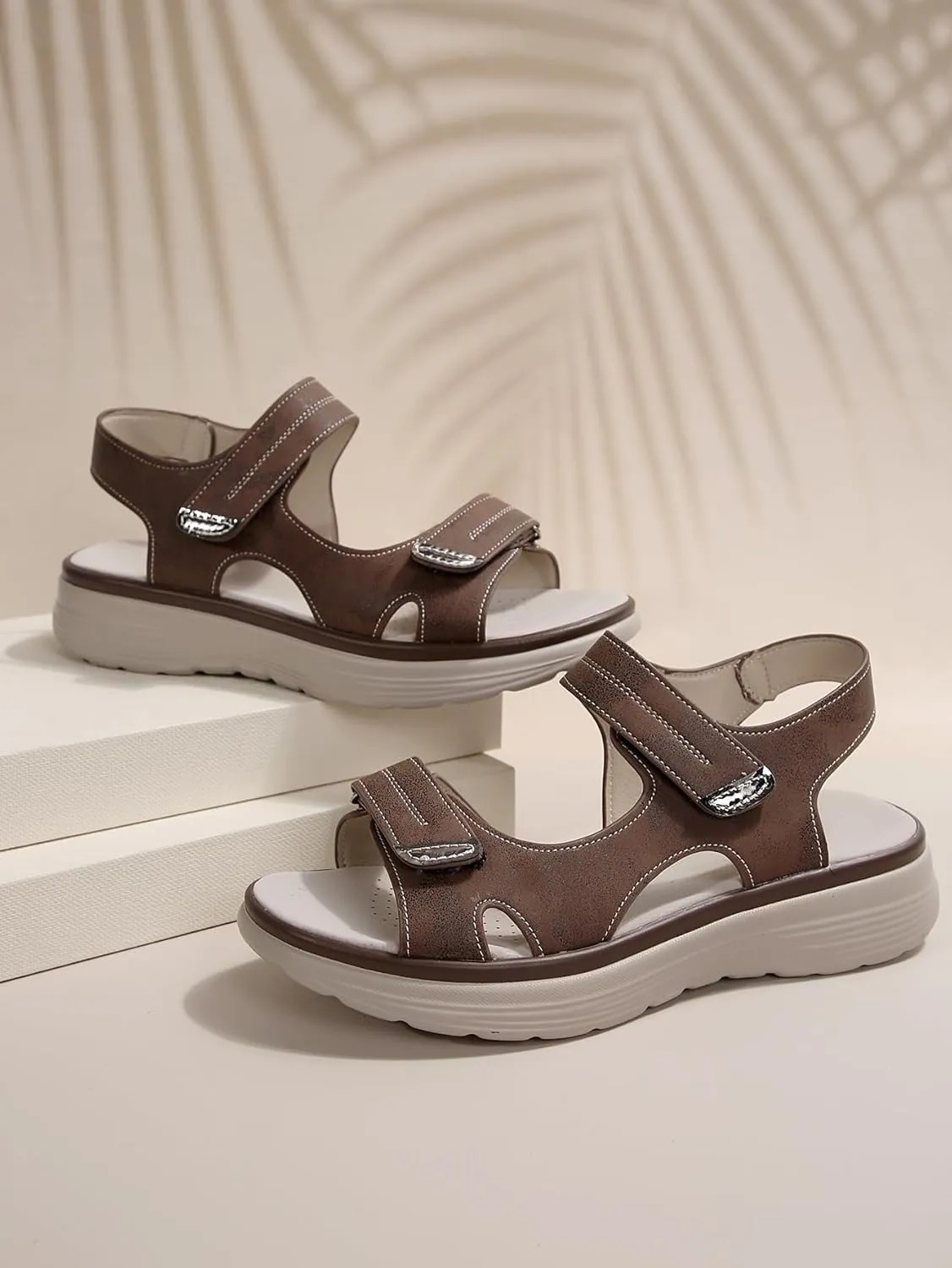 Women's Orthopedic Sport Sandals Shoes with Soft Cushion Foam Arch Support Casual Platform Shoes Dressy Back Strap