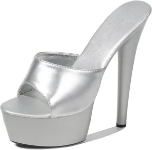 Women's Platform Sandal Stilettos Slip On High Heels