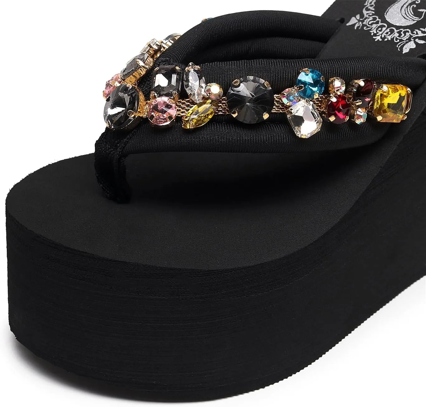 Womens Platform Wedge Flip Flops Chunky High Heel Sandals Beach Thong Heeled Sandal Slippers for Women