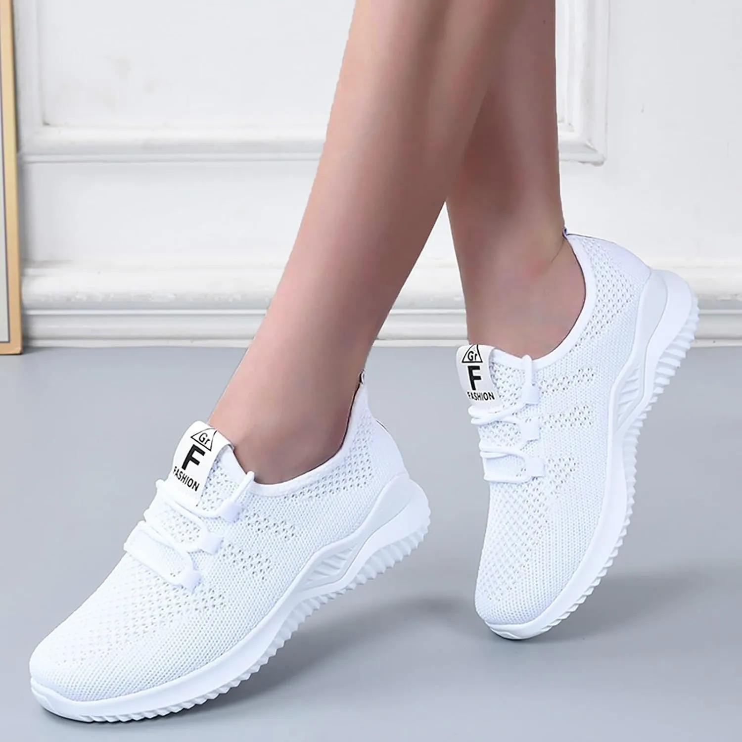 Women's Running Shoes Slip On Light Breathable Non Slip Mesh Sneakers Workout Non Slip Athletic Sports Shoes