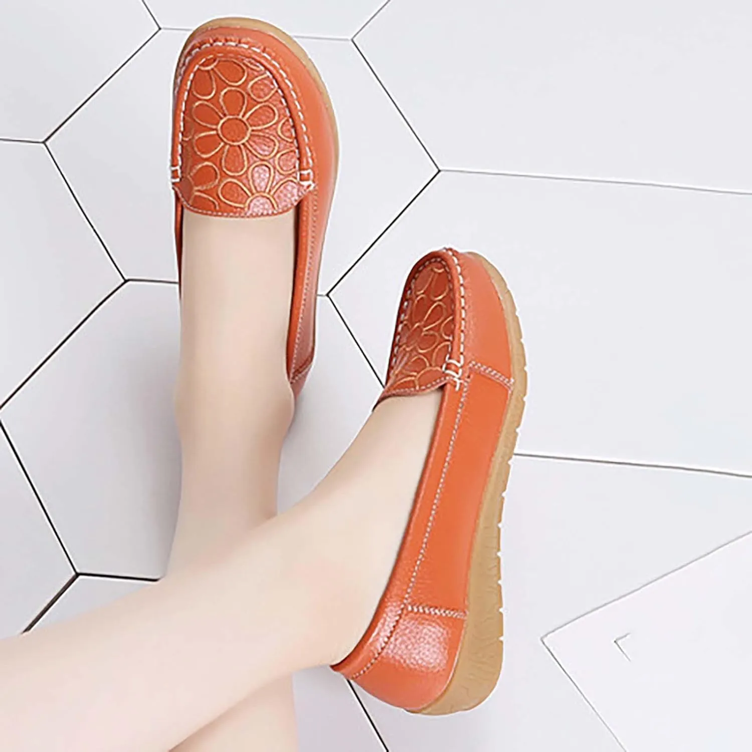 Women's Shoes Casual Dressy Soft Sole Slip On Chunky Loafers Shoes Cute Comfortable Casual Business Work Flats