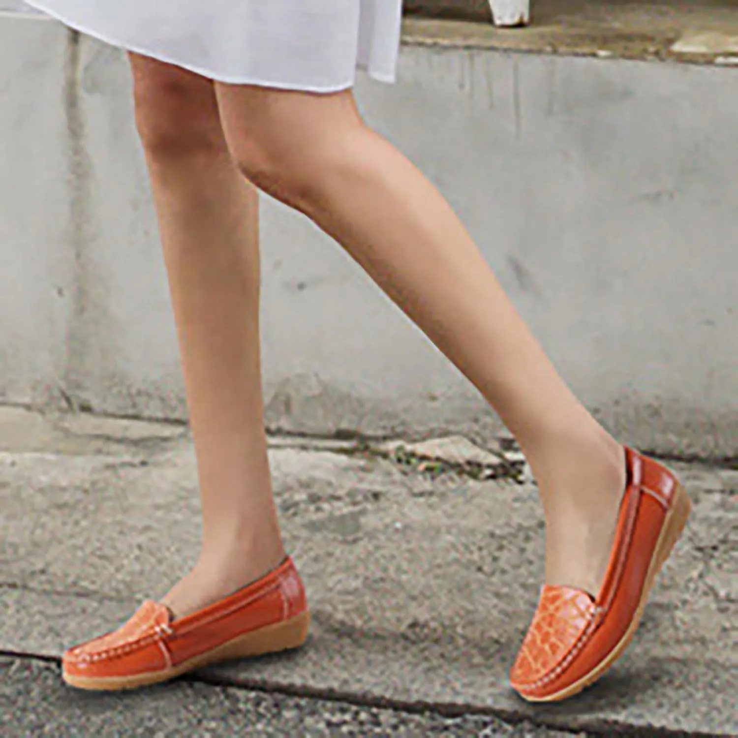 Women's Shoes Casual Dressy Soft Sole Slip On Chunky Loafers Shoes Cute Comfortable Casual Business Work Flats