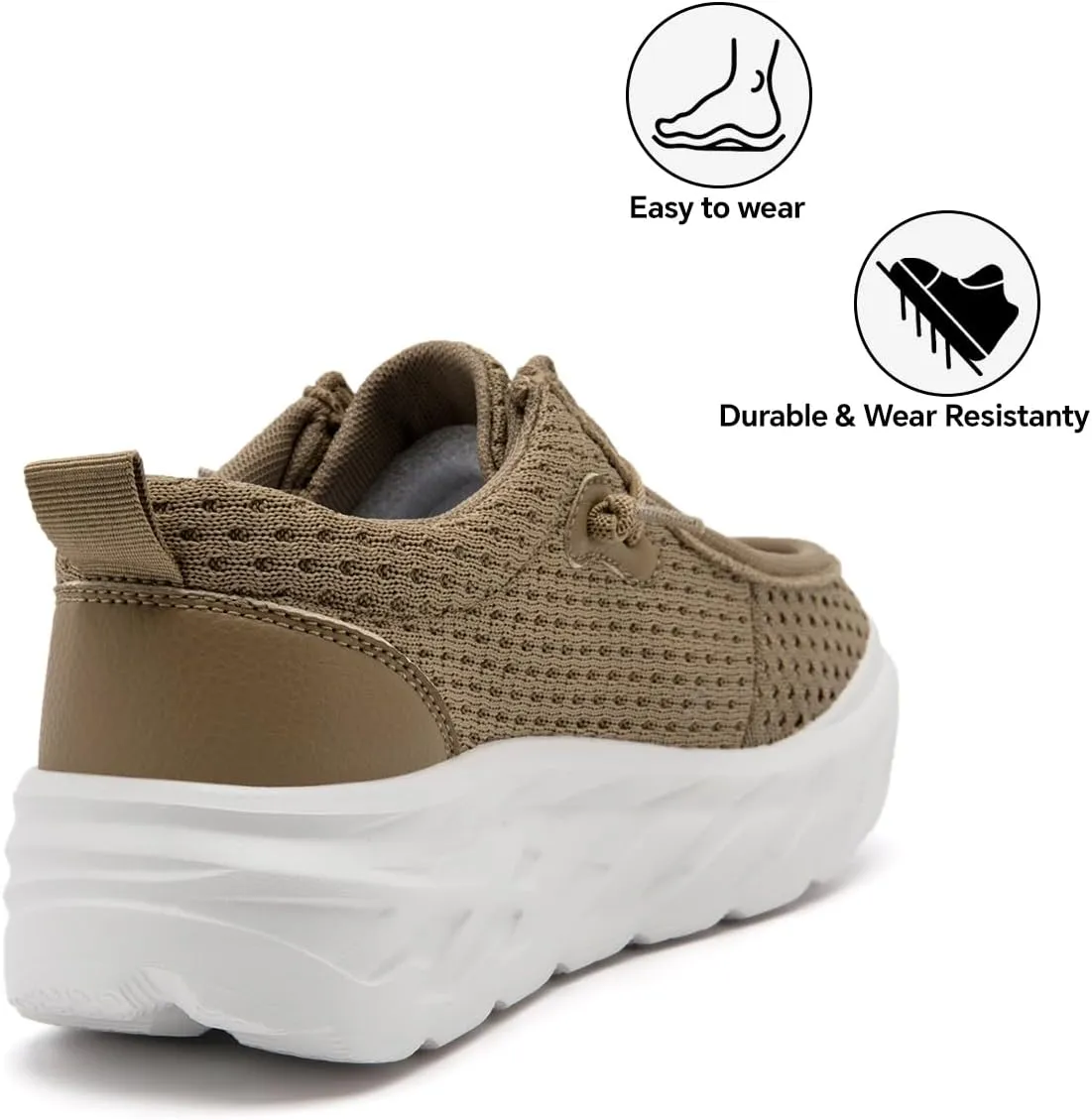 Womens Shoes Slip On Walking Sneaker Loafers for Women Boat Shoes Thick Sole Casual Tennis Sports Shoes Height Increase Sneakers
