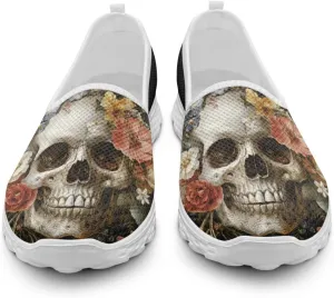 Womens Slip on Loafers Comfy Flat Shoes for Women Stylish Sneakers Mesh Low Top Walking Tennis Shoes for Everyday