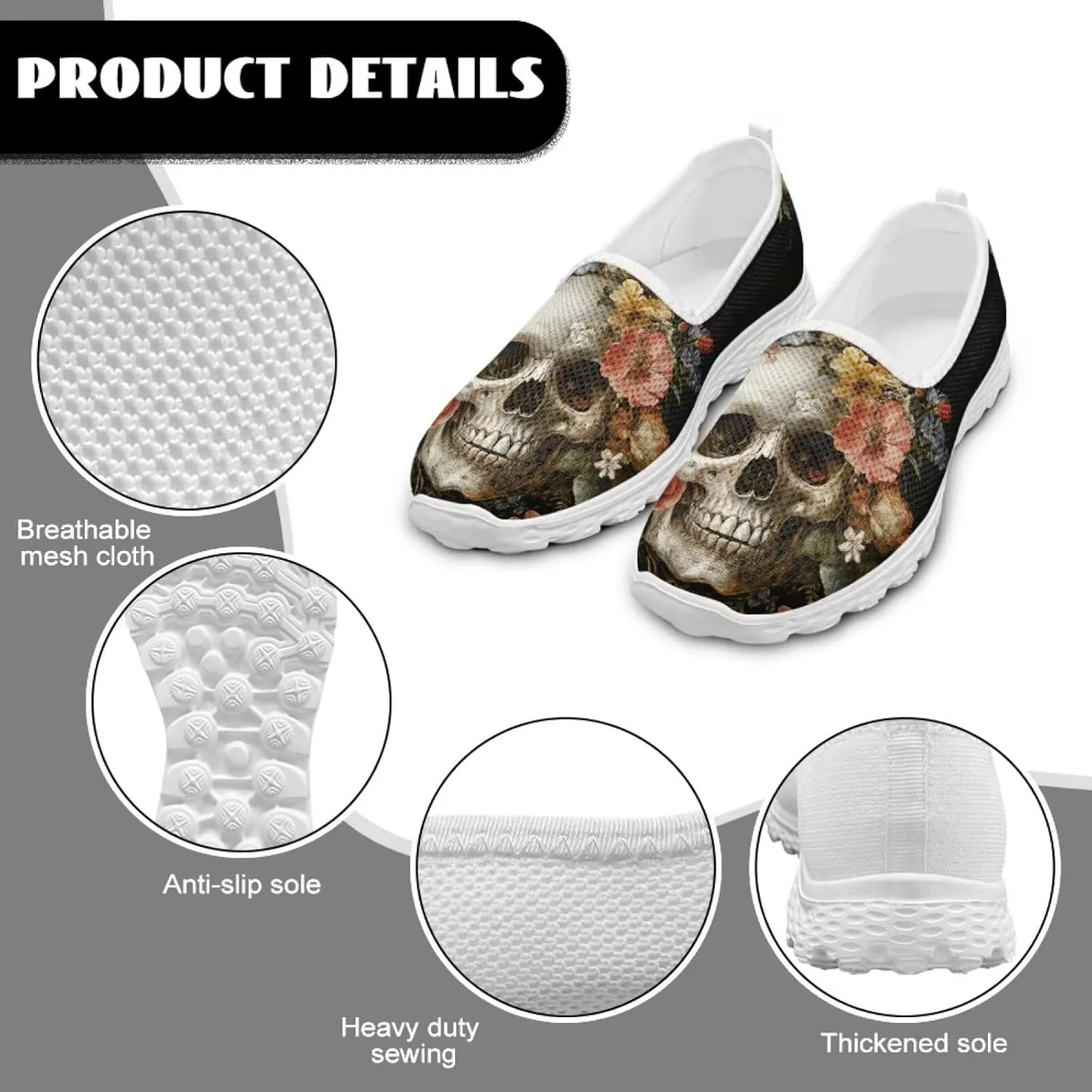 Womens Slip on Loafers Comfy Flat Shoes for Women Stylish Sneakers Mesh Low Top Walking Tennis Shoes for Everyday