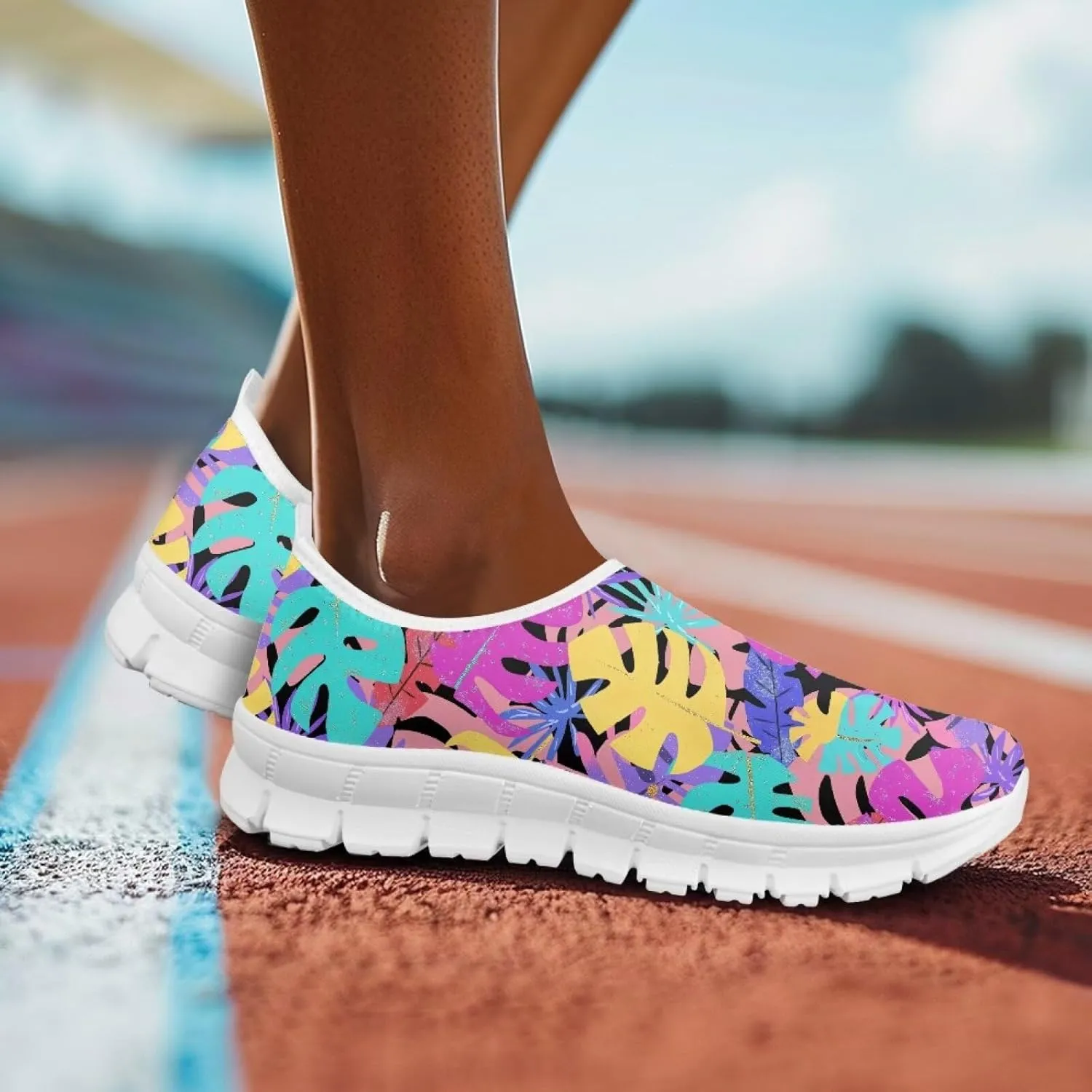Women's Slip On Loafers Soft Comfort Causal Walking Shoes Low Top Non Slip Outdoor Sports Running Sneakers US 5.5-11.5