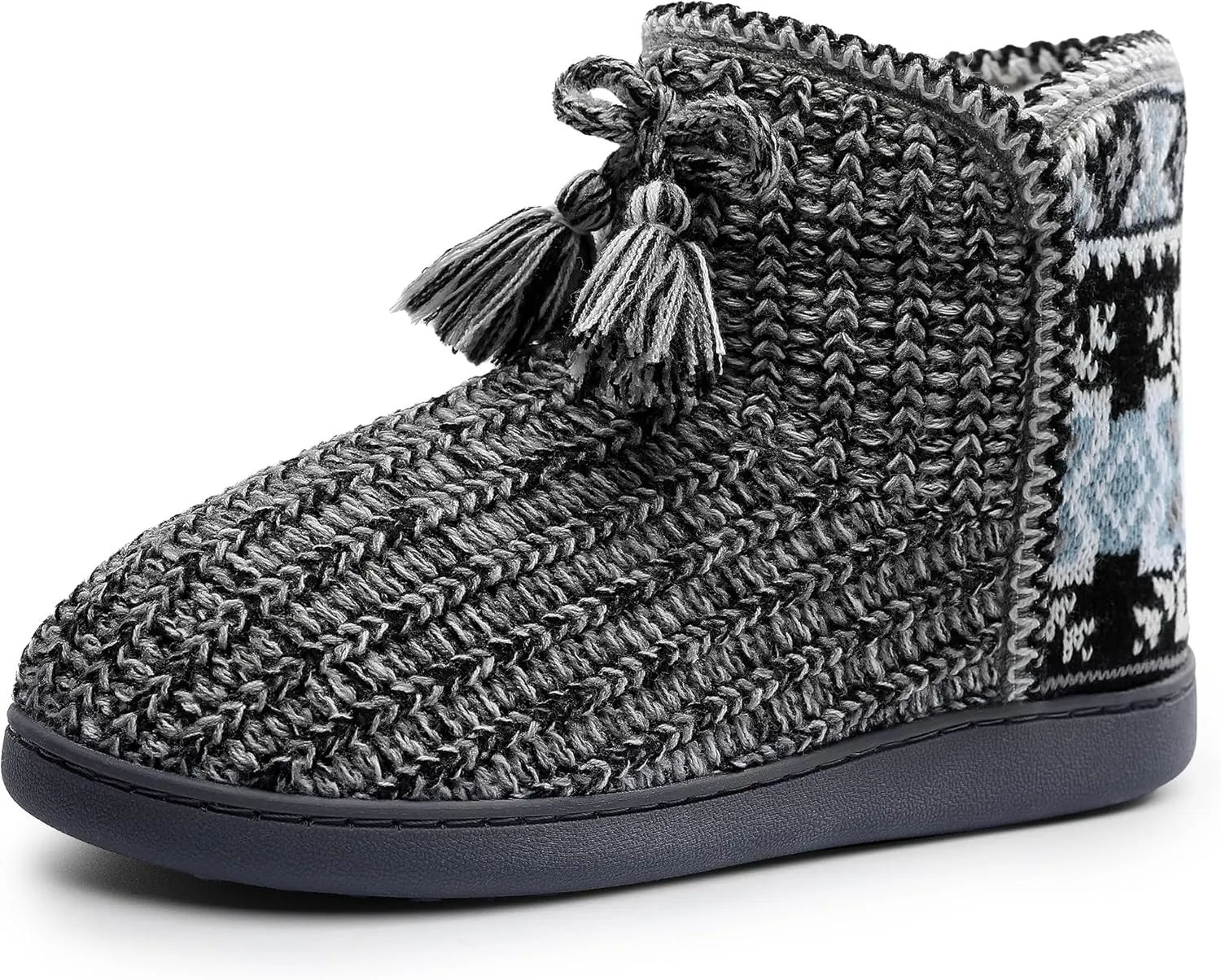 Womens Slippers Winter Warm House Shoes Knitted Fleece Faux Fur Lining Bootie slipper