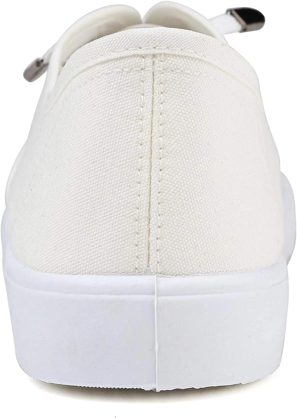 Womens White Canvas Sneakers Lightweight Lace Up Fashion Comfortable Canvas Shoes Low Top Slip On Casual Tennis Walking Shoes Women Footwear