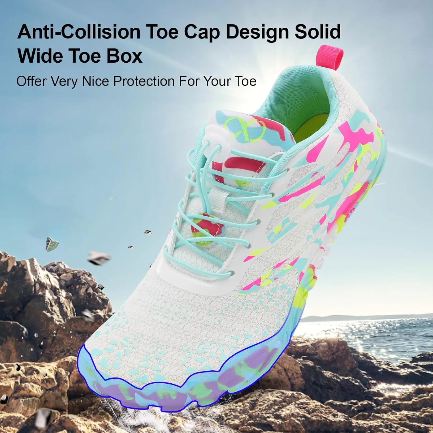 XIHALOOK Athletic Hiking Water Shoes Womens Mens Quick Dry Barefoot for Beach Walking Kayaking Surfing Training