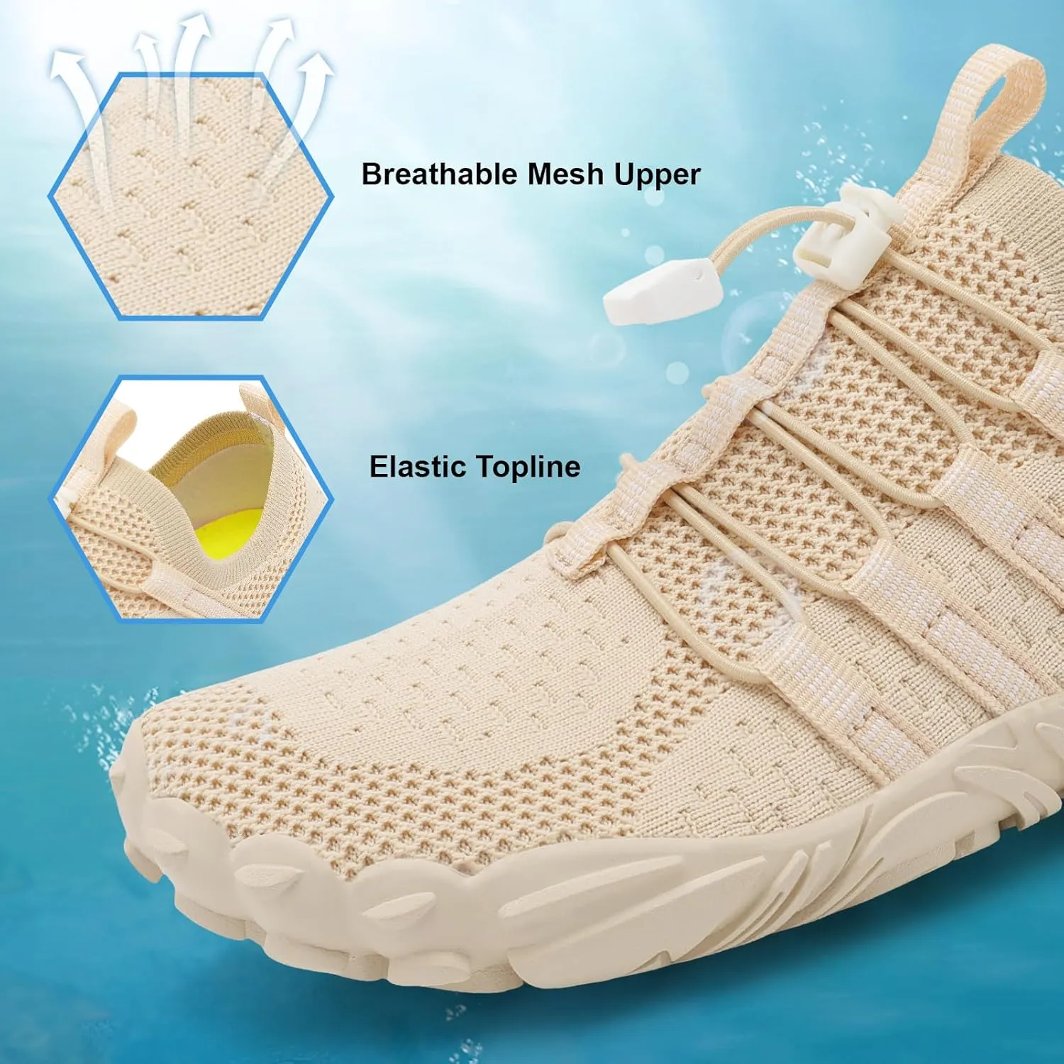 XIHALOOK Athletic Hiking Water Shoes Womens Mens Quick Dry Barefoot for Beach Walking Kayaking Surfing Training