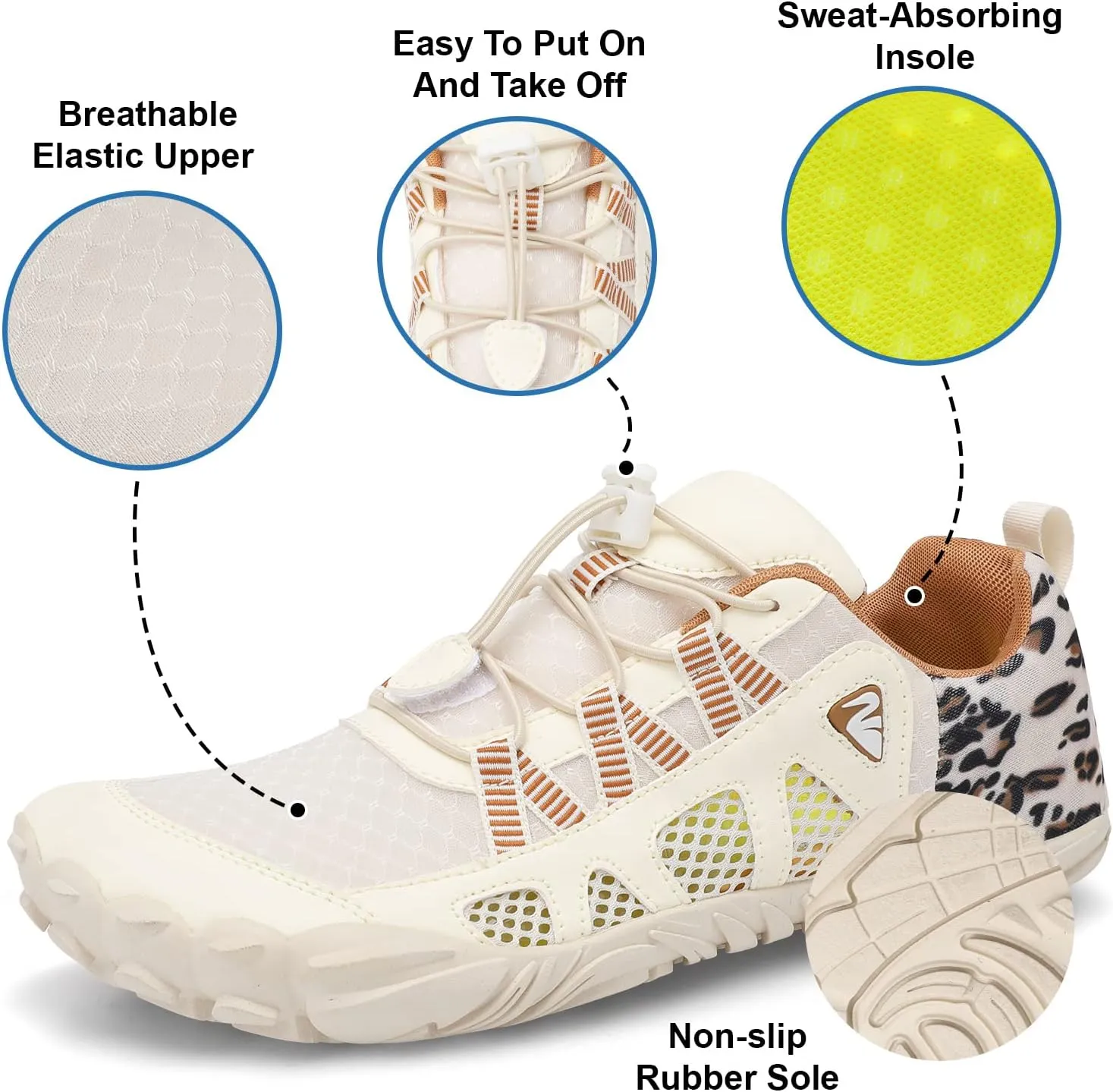 XIHALOOK Athletic Hiking Water Shoes Womens Mens Quick Dry Barefoot for Beach Walking Kayaking Surfing Training