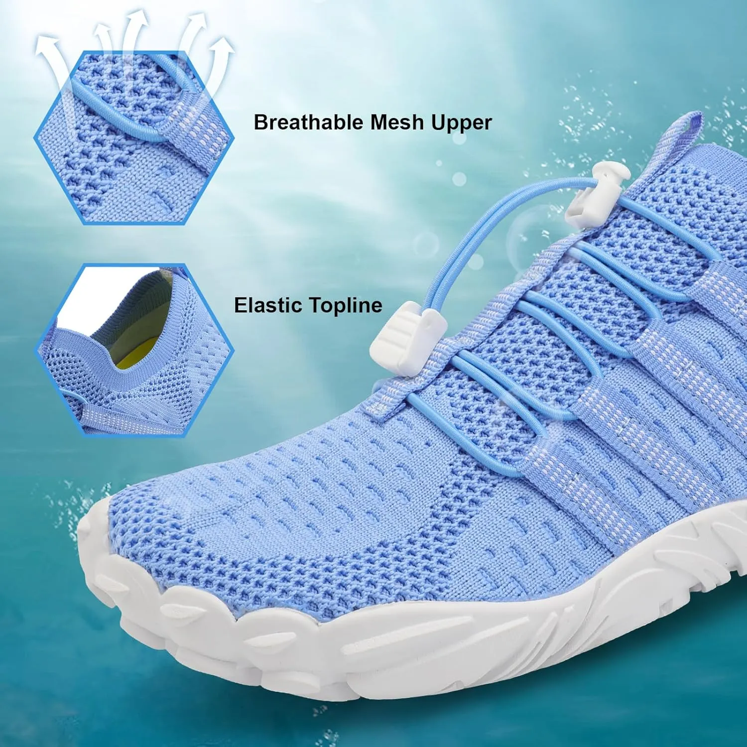 XIHALOOK Athletic Hiking Water Shoes Womens Mens Quick Dry Barefoot for Beach Walking Kayaking Surfing Training