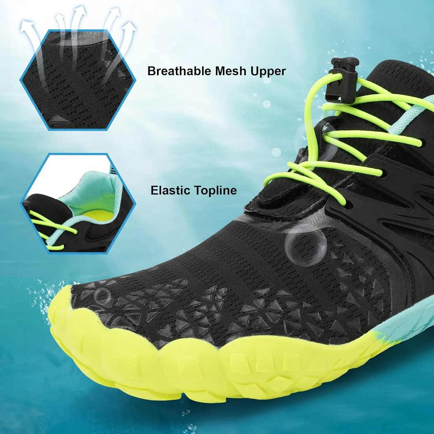 XIHALOOK Athletic Hiking Water Shoes Womens Mens Quick Dry Barefoot for Beach Walking Kayaking Surfing Training