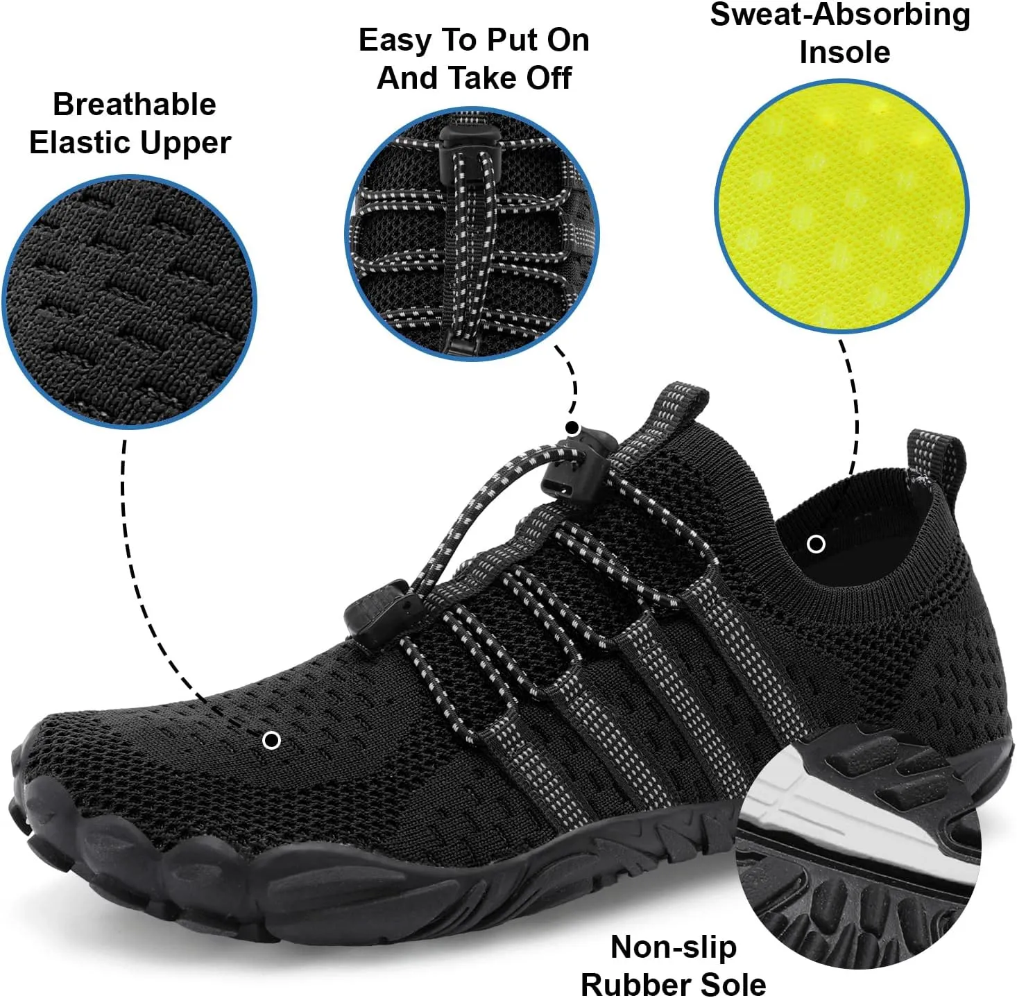 XIHALOOK Athletic Hiking Water Shoes Womens Mens Quick Dry Barefoot for Beach Walking Kayaking Surfing Training