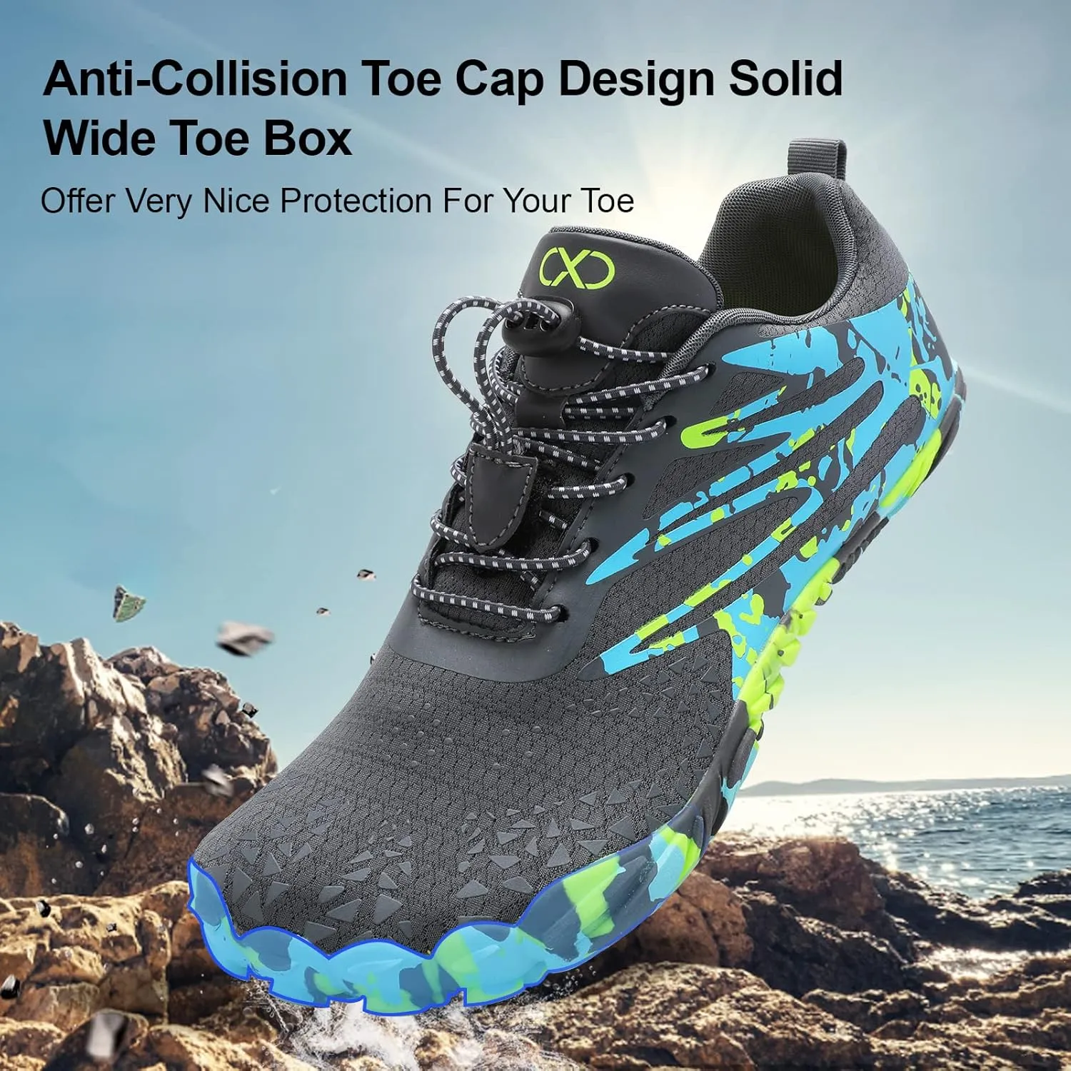 XIHALOOK Athletic Hiking Water Shoes Womens Mens Quick Dry Barefoot for Beach Walking Kayaking Surfing Training